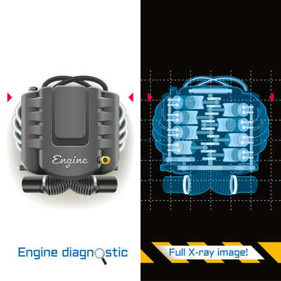 卡通汽車(chē)零部件矢量插畫(huà)